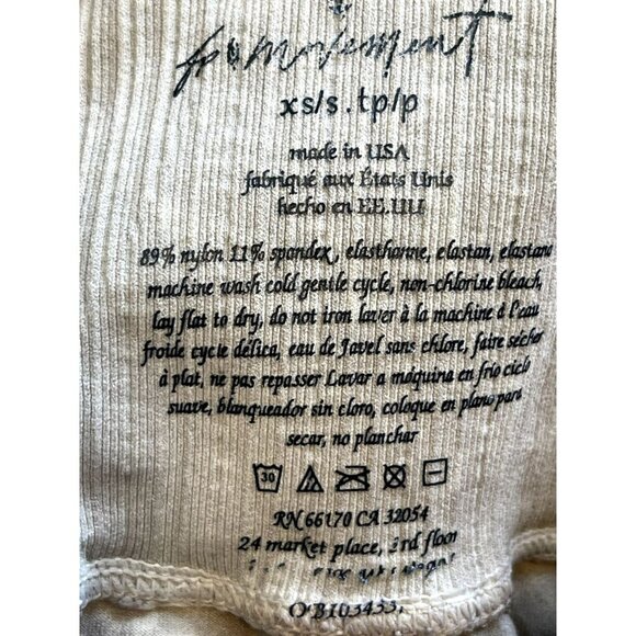 FP Movement Free People Slim Leg Flare Yoga Pants Tan Mineral Wash XS Rib waist - Picture 4 of 5